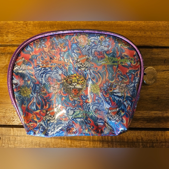 Ed Hardy By Christian Audigier Love Kills Slowly Makeup Pouch - Picture 1 of 8